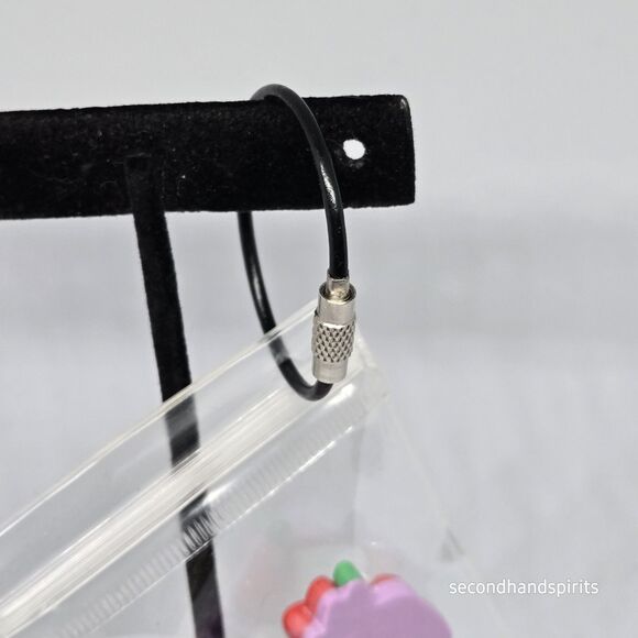 My Pretties Cute Dessert Charm Keychain w Cupcake, Popsicle & Sprinkle Confetti - Picture 3 of 3